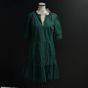 J. Crew Dark Green Midi Dress